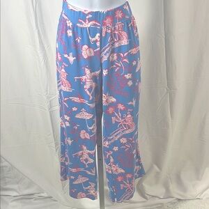 Melly M Blue and Pink Wide Leg Pants